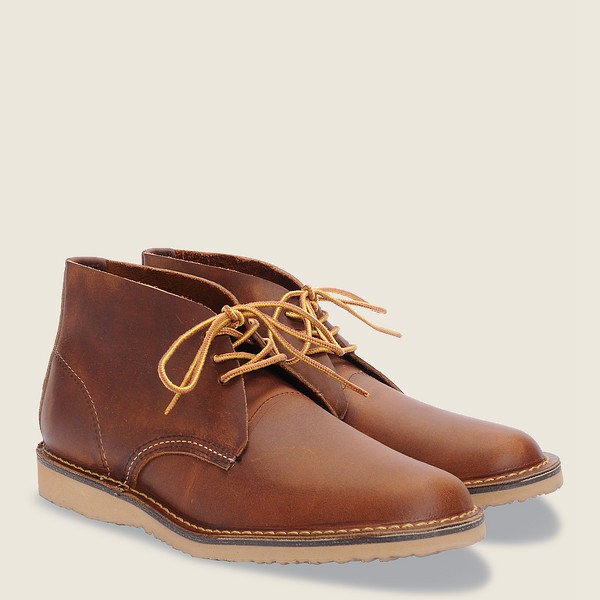 Red Wing Mens Weekender - Chukkar Rough & Tough Leather - Heritage Shoes Brown - 3216KJIPC